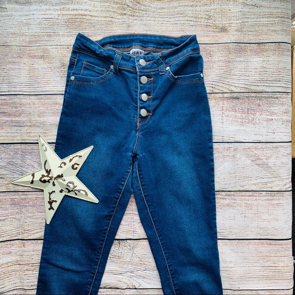 ⭐️($5 Show Start) High Waisted Skinny Jeans size 1/2, 12” waist